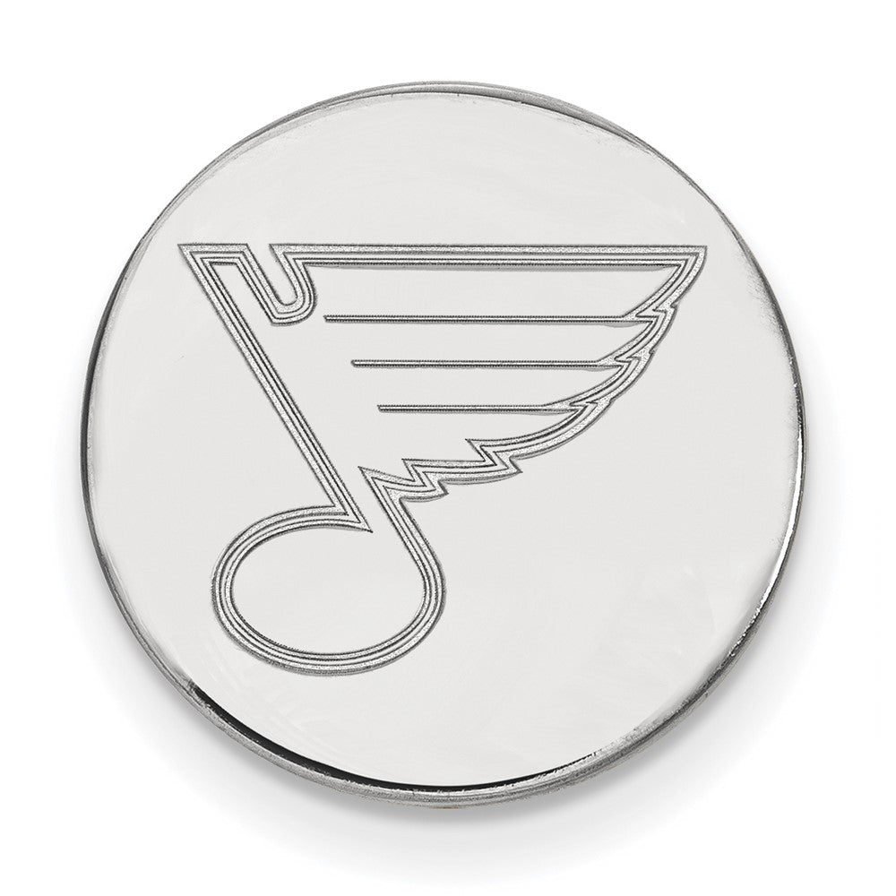 14k White Gold NHL LogoArt St. Louis Blues Lapel Pin