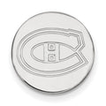Sterling Silver Rhodium-plated NHL LogoArt Montreal Canadiens Lapel Pin