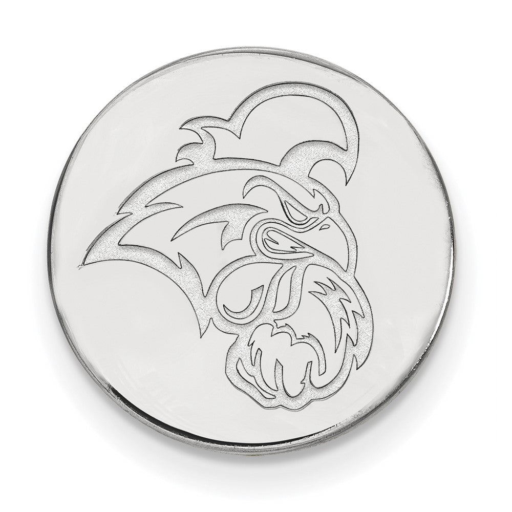 Sterling Silver Rhodium-plated LogoArt Coastal Carolina University Chanticleer Lapel Pin