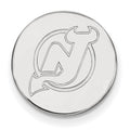 14k White Gold NHL LogoArt New Jersey Devils Lapel Pin