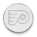 Sterling Silver Rhodium-plated NHL LogoArt Philadelphia Flyers Lapel Pin