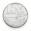 Sterling Silver Rhodium-plated NHL LogoArt New York Islanders Lapel Pin