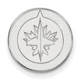 Sterling Silver Rhodium-plated NHL LogoArt Winnipeg Jets Lapel Pin