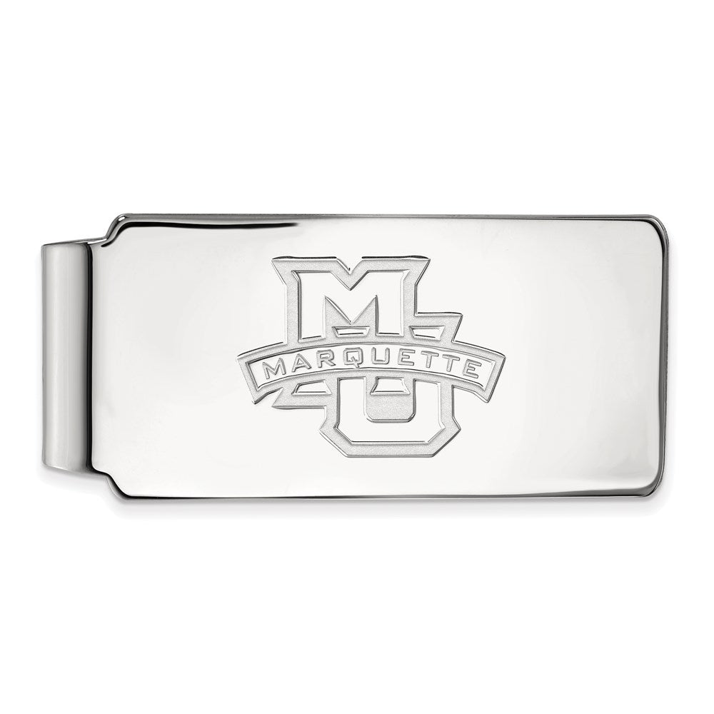 Sterling Silver Rhodium-plated LogoArt Marquette University Money Clip