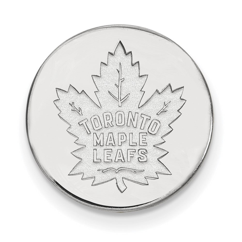 14k White Gold NHL LogoArt Toronto Maple Leafs Lapel Pin
