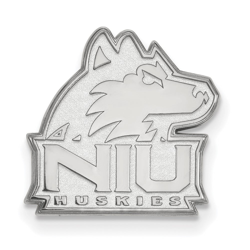 14k White Gold LogoArt Northern Illinois University N-I-U Huskies Lapel Pin