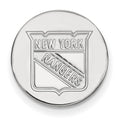 Sterling Silver Rhodium-plated NHL LogoArt New York Rangers Lapel Pin