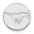 Sterling Silver Rhodium-plated LogoArt Southern Methodist University Mustang Lapel Pin