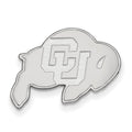 Sterling Silver Rhodium-plated LogoArt University of Colorado Buffalo Lapel Pin