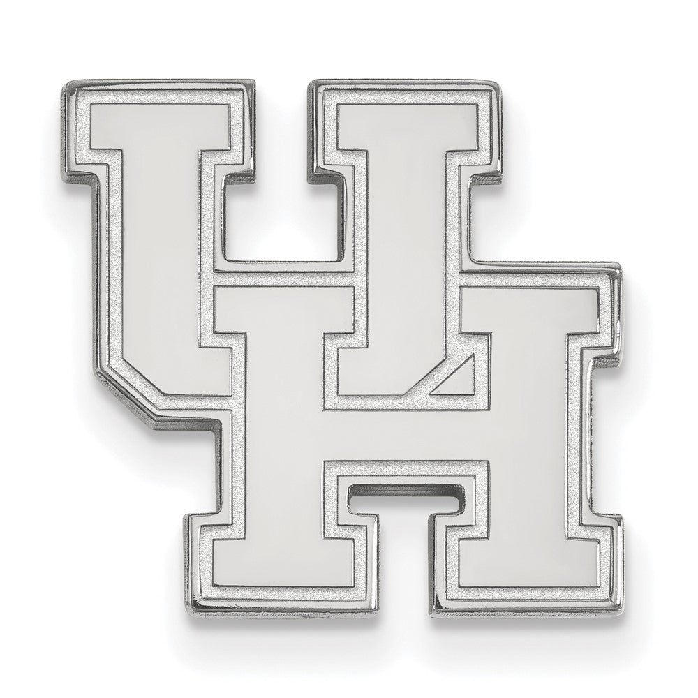 Sterling Silver Rhodium-plated LogoArt University of Houston U-H Lapel Pin