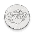14k White Gold NHL LogoArt Minnesota Wild Lapel Pin