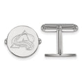 Sterling Silver Rhodium-plated NHL LogoArt Colorado Avalanche Cuff Links