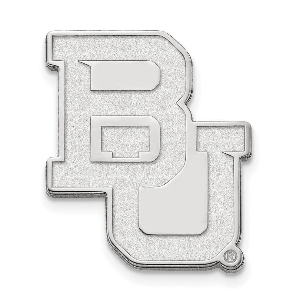 Sterling Silver Rhodium-plated LogoArt Baylor University Bears Lapel Pin