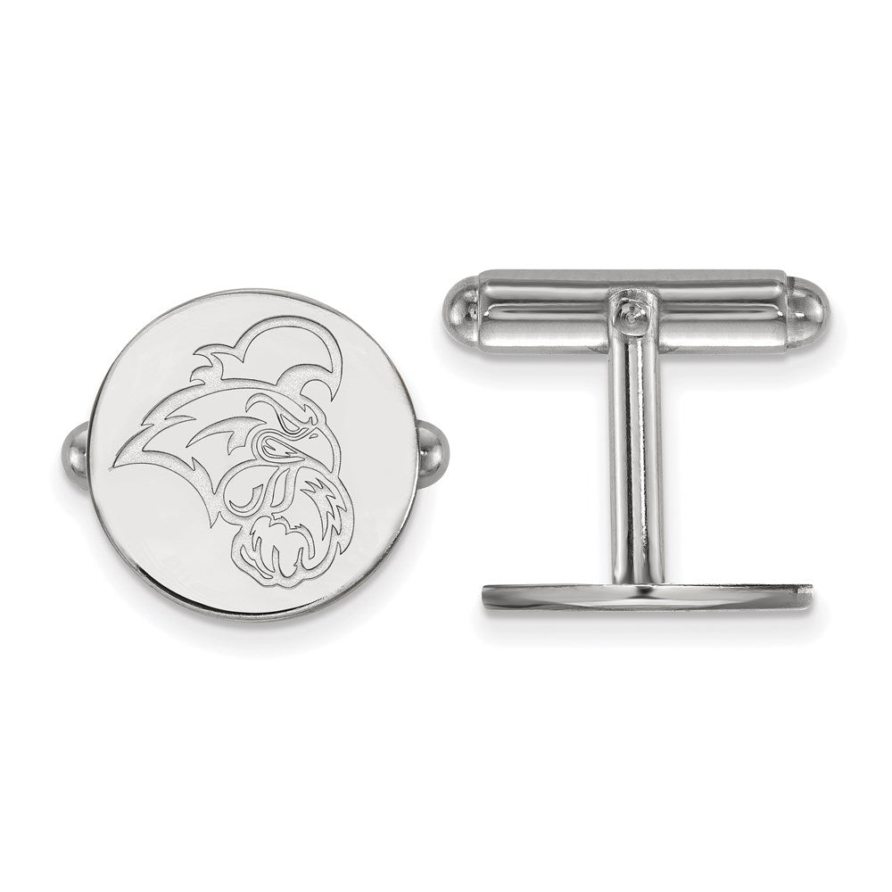Sterling Silver Rhodium-plated LogoArt Coastal Carolina University Chanticleer Cuff Links