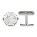 Sterling Silver Rhodium-plated NHL LogoArt Vancouver Canucks Cuff Links