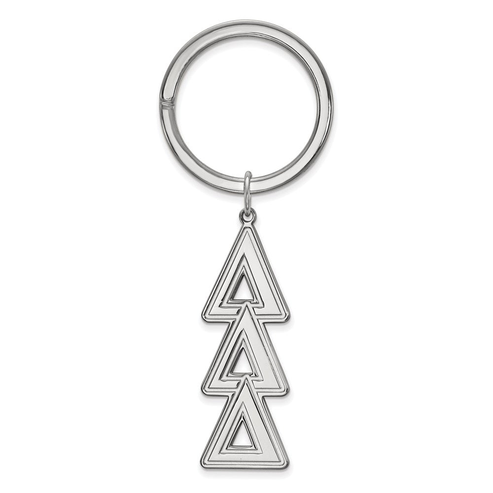 Sterling Silver Rh-plated LogoArt Delta Delta Delta Key Chain
