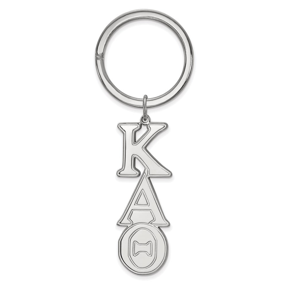 Sterling Silver Rh-plated LogoArt Kappa Alpha Theta Key Chain