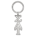Sterling Silver Rh-plated LogoArt Sigma Delta Tau Key Chain
