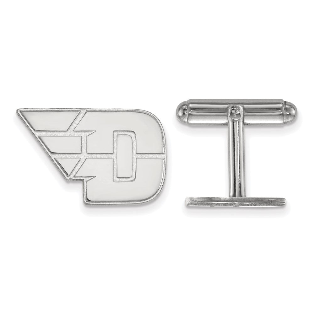 Sterling Silver Rhodium-plated LogoArt University of Dayton Cuff Links