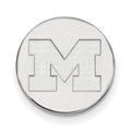 14k White Gold LogoArt University of Michigan Letter M Lapel Pin