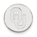 Sterling Silver Rhodium-plated LogoArt University of Oklahoma O-U Tie Tac