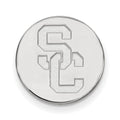Sterling Silver Rhodium-plated University of Southern California S-C Lapel Pin