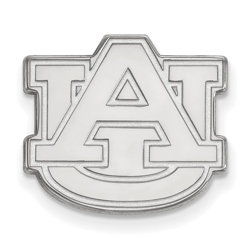 14k White Gold LogoArt Auburn University Lapel Pin