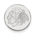 14k White Gold NHL LogoArt Chicago Blackhawks Lapel Pin