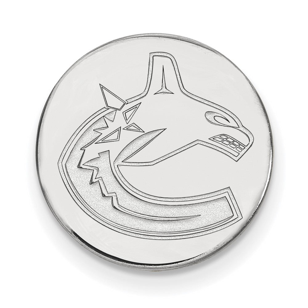 14k White Gold NHL LogoArt Vancouver Canucks Lapel Pin