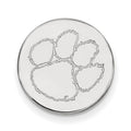 14k White Gold LogoArt Clemson University Tiger Paw Lapel Pin