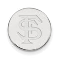 Sterling Silver Rhodium-plated LogoArt Florida State University F-S Lapel Pin