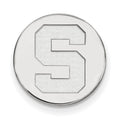 14k White Gold LogoArt Michigan State University Letter S Lapel Pin