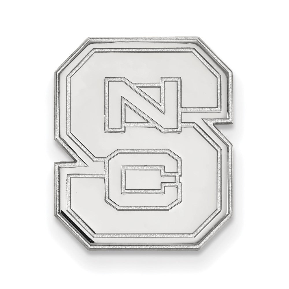 14k White Gold LogoArt North Carolina State University N-C-S Lapel Pin