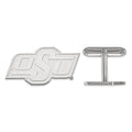 Sterling Silver Rhodium-plated LogoArt Oklahoma State University O-S-U Cuff Links