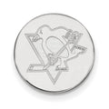 Sterling Silver Rhodium-plated NHL LogoArt Pittsburgh Penguins Lapel Pin