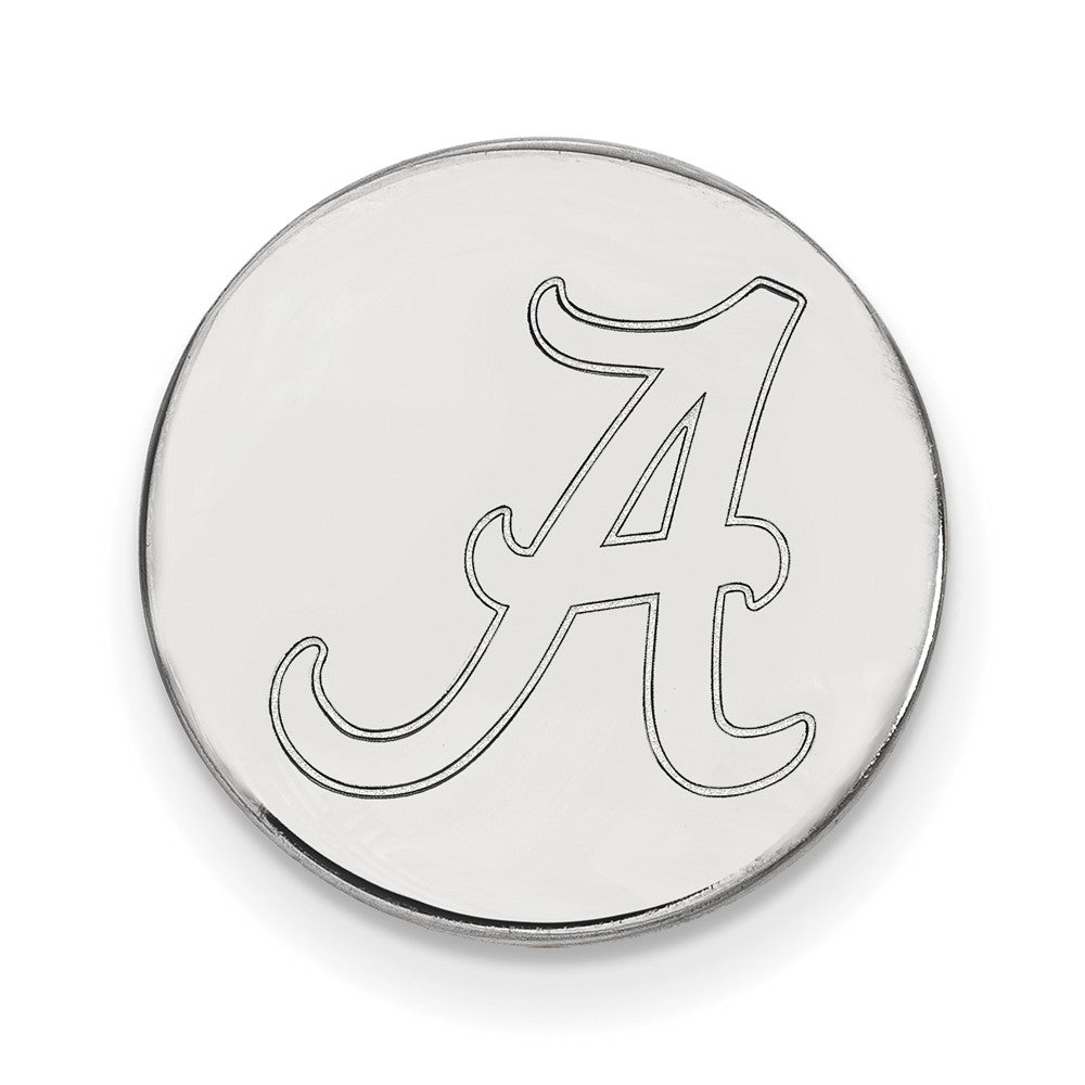 14k White Gold LogoArt University of Alabama Letter A Lapel Pin