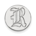 14k White Gold LogoArt Rice University Letter R Lapel Pin