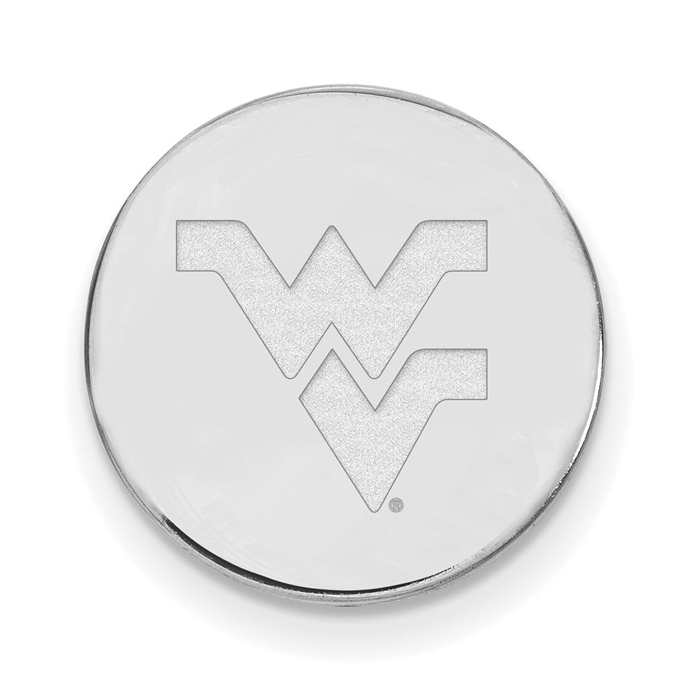 14k White Gold LogoArt West Virginia University W-V Lapel Pin