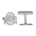 Sterling Silver Rhodium-plated LogoArt The Ohio State University Cuff Links