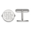 Sterling Silver Rhodium-plated LogoArt University of Kentucky U-K Cuff Links