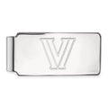 10k White Gold LogoArt Villanova University Letter V Money Clip