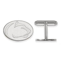 Sterling Silver Rhodium-plated LogoArt Penn State University Lion Cuff Links