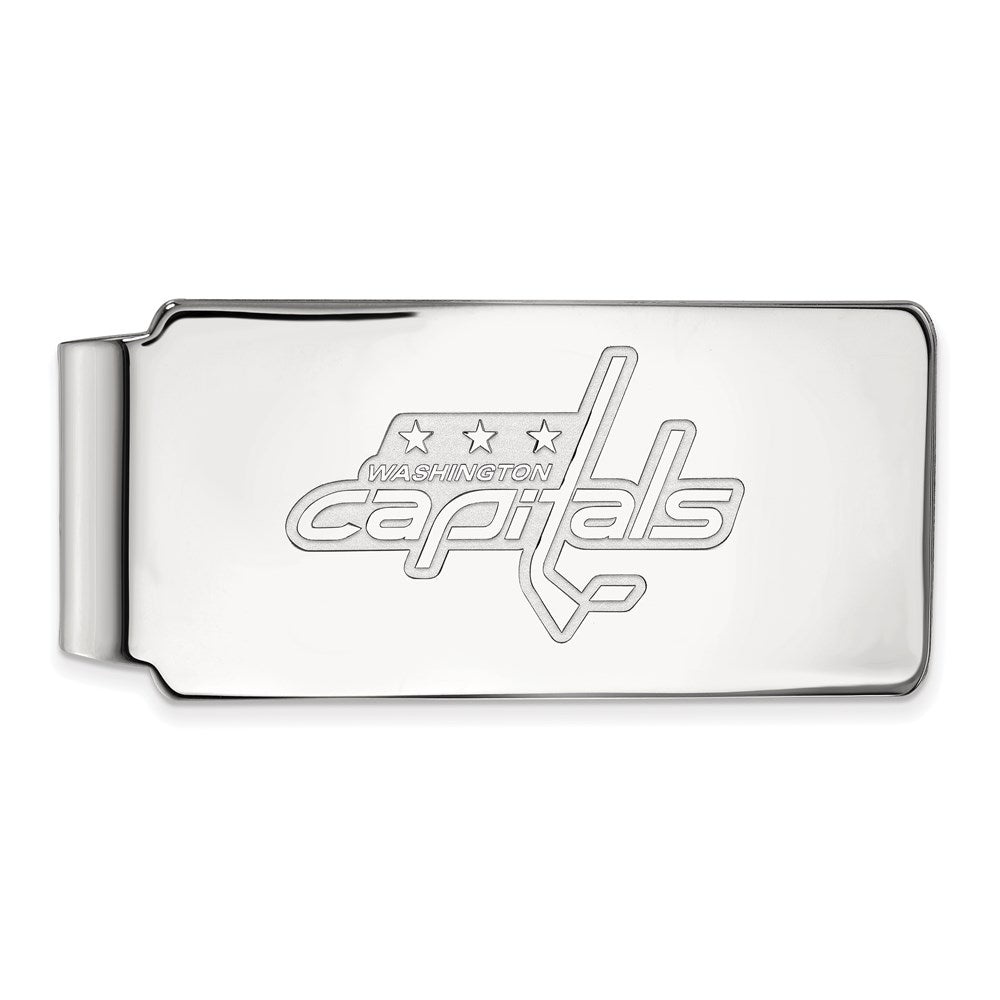 10k White Gold NHL LogoArt Washington Capitals Money Clip