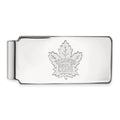 Sterling Silver Rhodium-plated NHL LogoArt Toronto Maple Leafs Money Clip