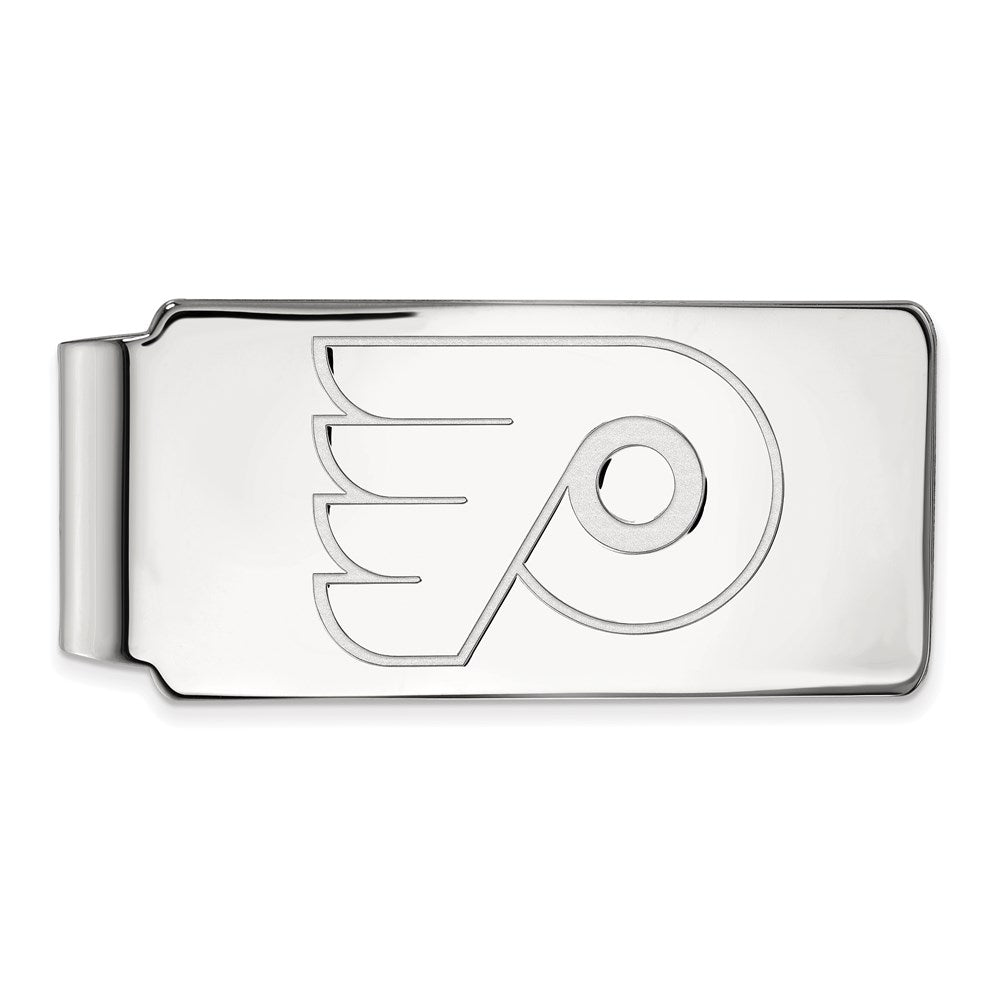 10k White Gold NHL LogoArt Philadelphia Flyers Money Clip