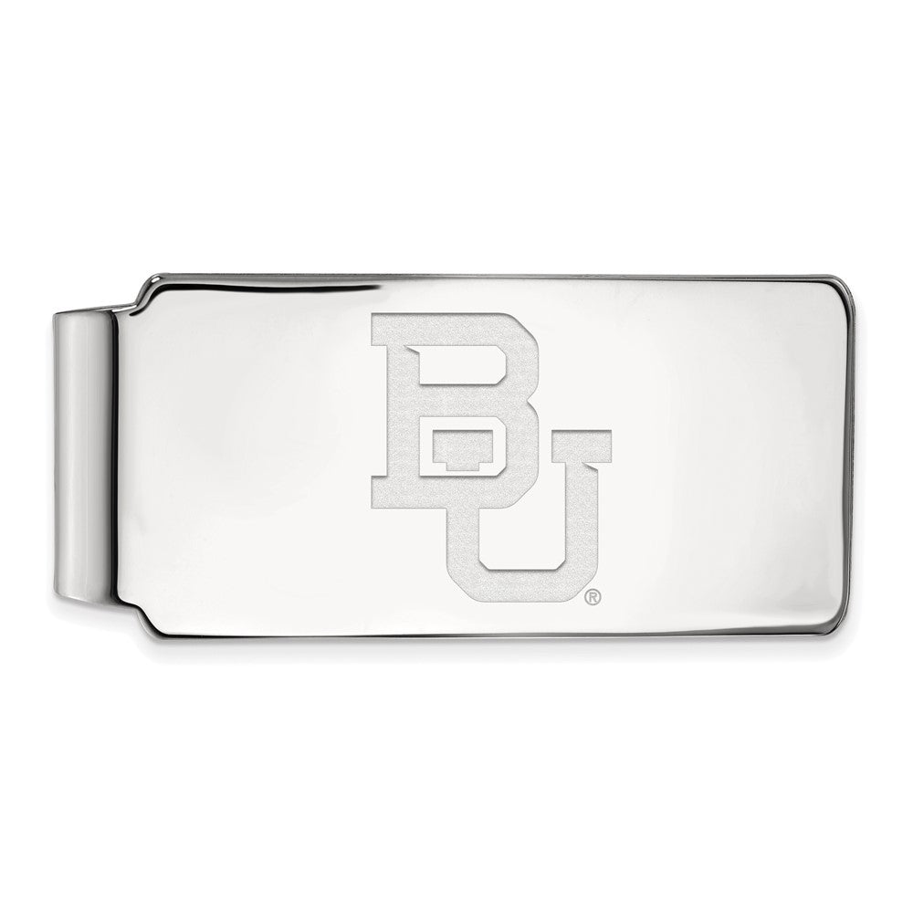 10k White Gold LogoArt Baylor University Bears Money Clip