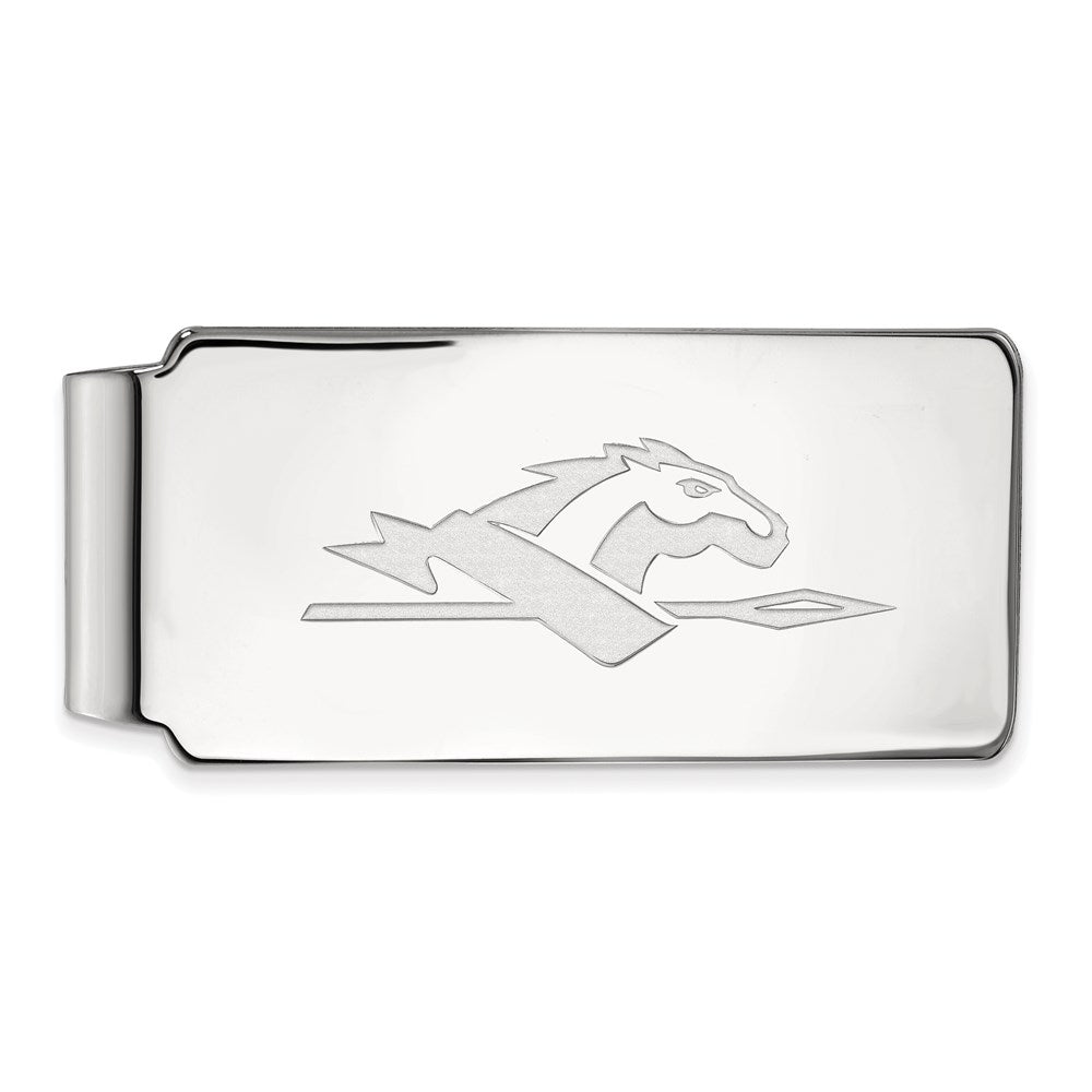 Sterling Silver Rhodium-plated LogoArt Longwood University Horse Money Clip