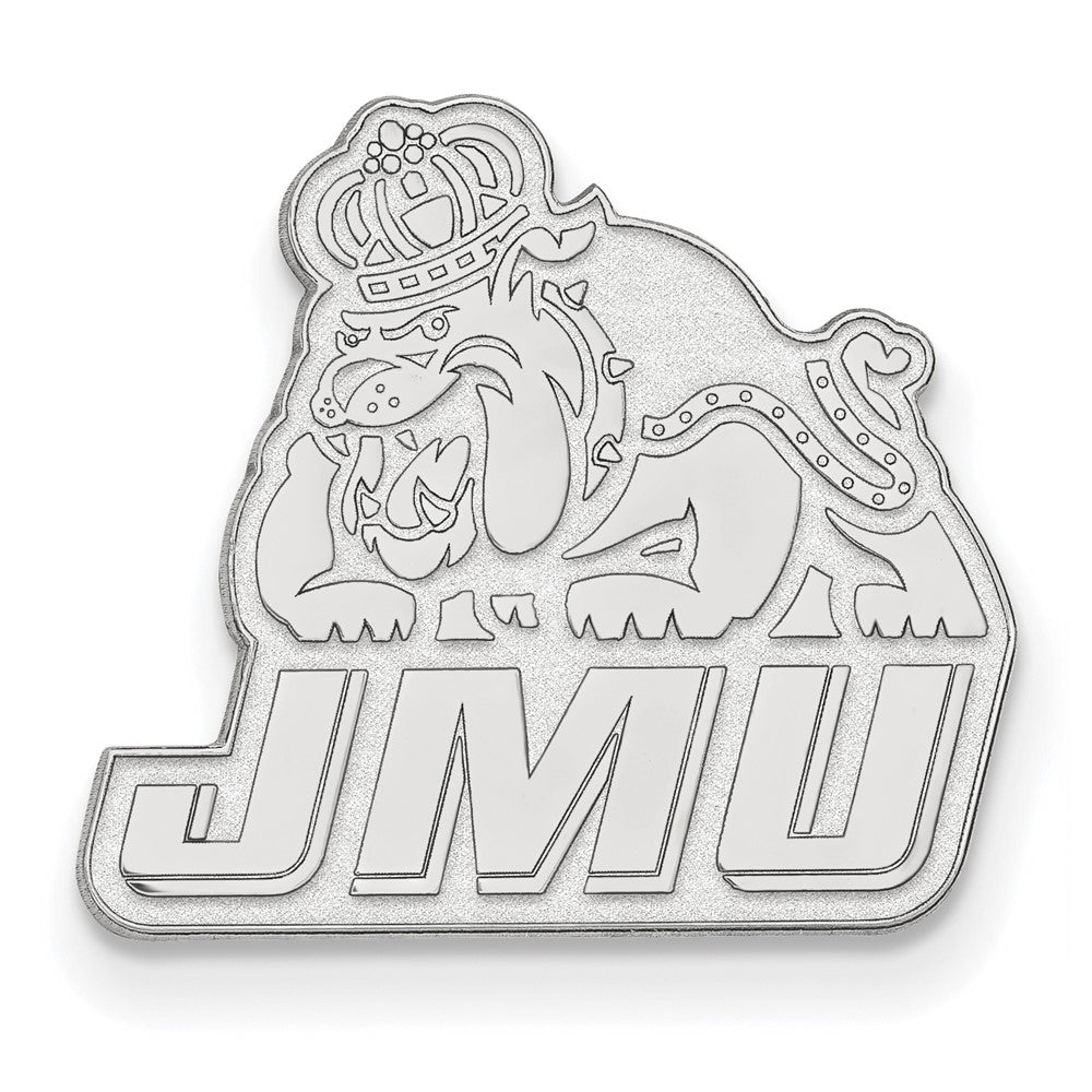 14k White Gold LogoArt James Madison University Lapel Pin