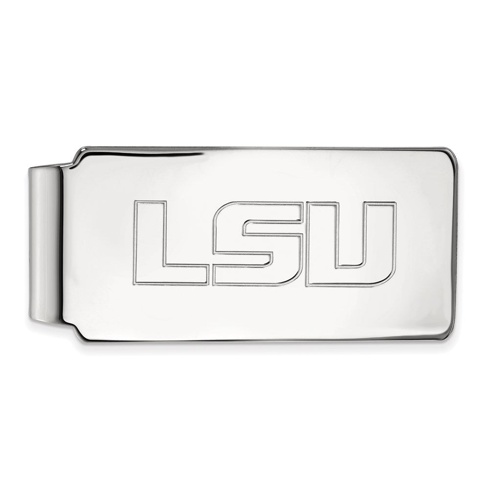 10k White Gold LogoArt Louisiana State University L-S-U Money Clip