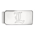 10k White Gold LogoArt University of Louisville Letter L Money Clip